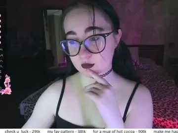 el_sweety — GOAL: fingerbra  I'm back!! Welcome to my abode ~ #lush is on, let's play   #goth #nonude #findom #teen