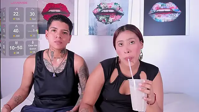 Girls_inlove — One puts it in while the other sucks it