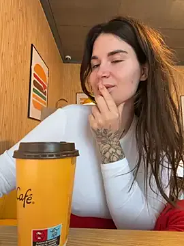 TattooGirlAlia — Dildo under table in the macdonalds